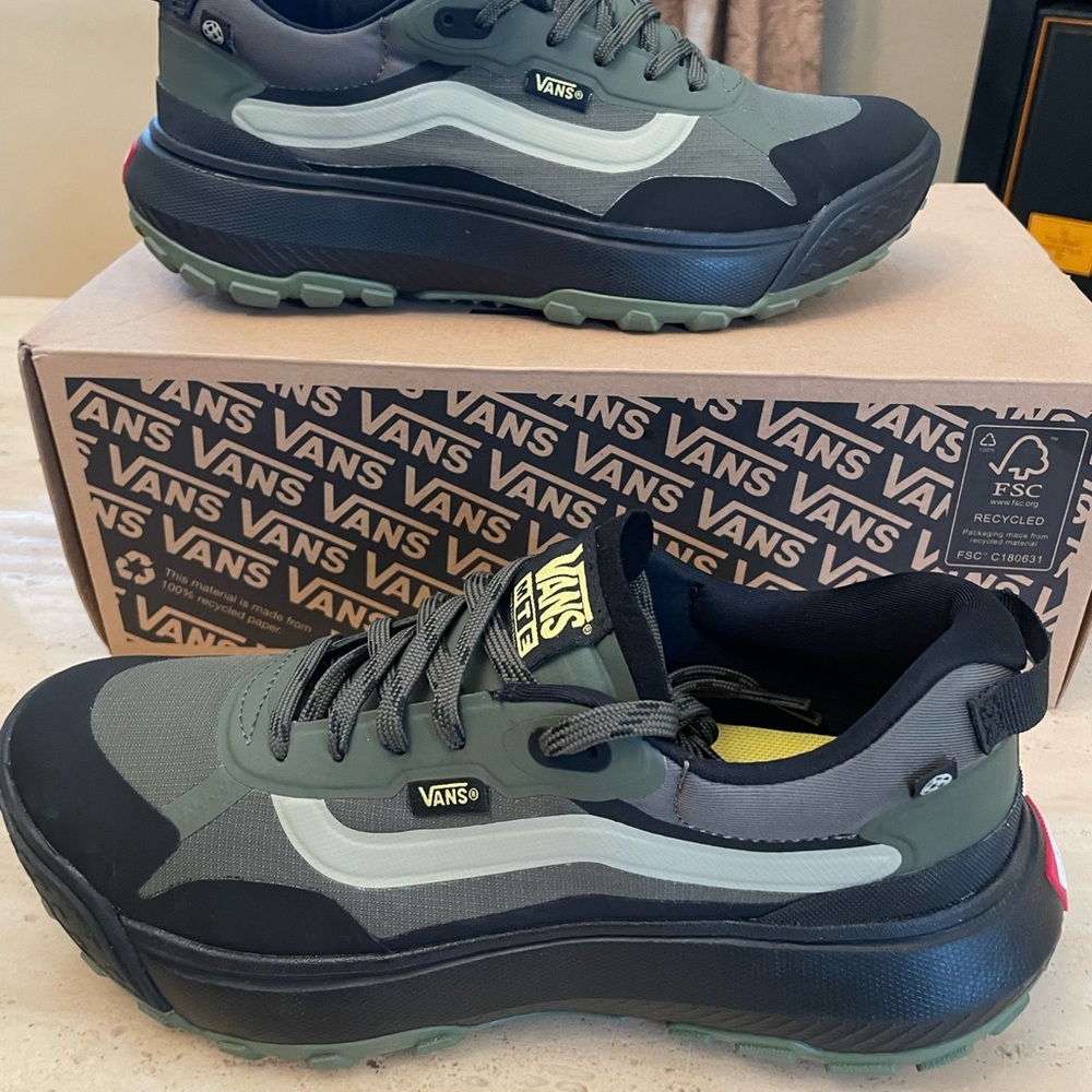 Vans Green and Black Sneakers